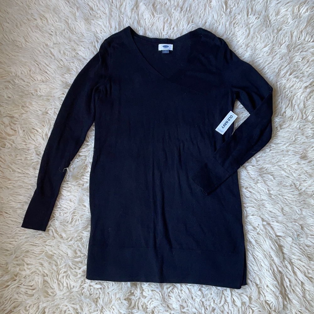 NWT Black Sweater Dress Loose Fit Sz XS